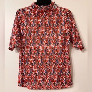 ANTHROPOLOGIE EVA FRANCO FLORAL MOCK NECK TOP ✨